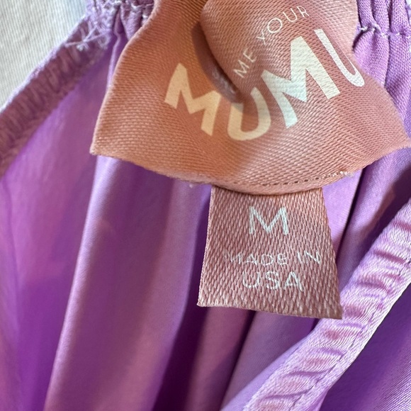 Show Me Your MuMu Lilac Luxe Satin Cutout Dress Sz M - Picture 5 of 6